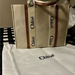 Tan chloe tote bag
